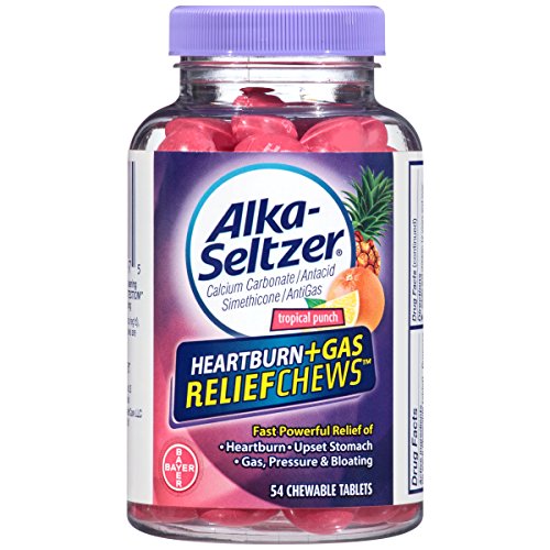 Product Cover Alka-Seltzer Heartburn Plus Gas Relief Chews, Tropical Punch, 54 Count