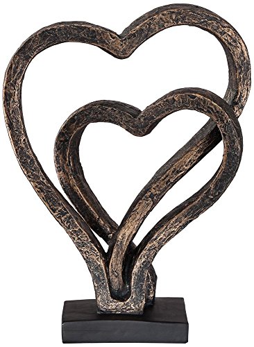 Product Cover Interlocking Hearts 11 3/4 High Bronze Sculpture by Universal Lighting and Decor