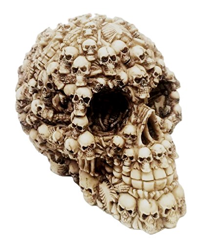 Product Cover Ebros Ossuary Ghost Whisper Lost Souls Skull Statue Skeleton Graveyard Of Craniums Figurine Sculpture 5.5