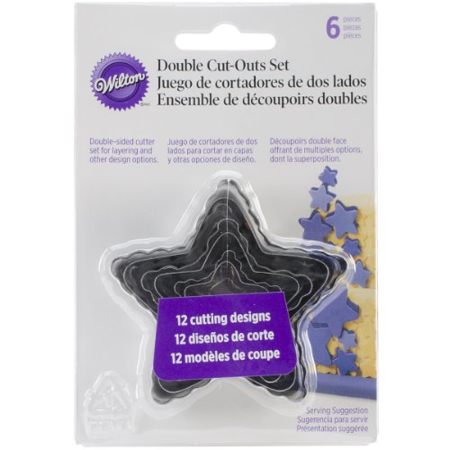 Product Cover Wilton 417-2584 6-Piece Nesting Fondant Double Sided Cut Out Cutters, Star
