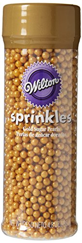 Product Cover Wilton 710-1173 Sugar Pearls, 4.8-Ounce, Gold
