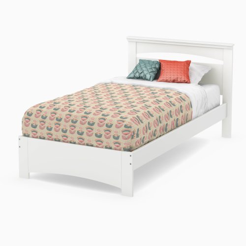 Product Cover South Shore Libra Bed & Headboard Set, Twin 39-Inch, Pure White