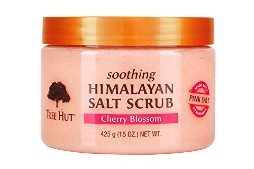 Product Cover Tree Hut Soothing Himalayan Salt Scrub Cherry Blossom, 15oz, Ultra Hydrating and Exfoliating Scrub for Nourishing Essential Body Care