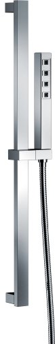 Product Cover Delta Faucet Single-Spray H2Okinetic Slide Bar Hand Held Shower with Hose, Chrome 51567