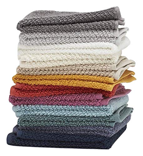 Product Cover Washcloths, 12 Pack, 100% Extra Soft Ring Spun Cotton Wash Cloth, Size 13