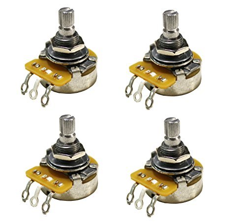 Product Cover Set of 4 (4X) CTS 500K SHORT Split Shaft Audio Taper Potentiometers