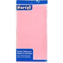 Product Cover Pack of 4: PINK Plastic Tablecloth Rectangular 54 x 108 Inches