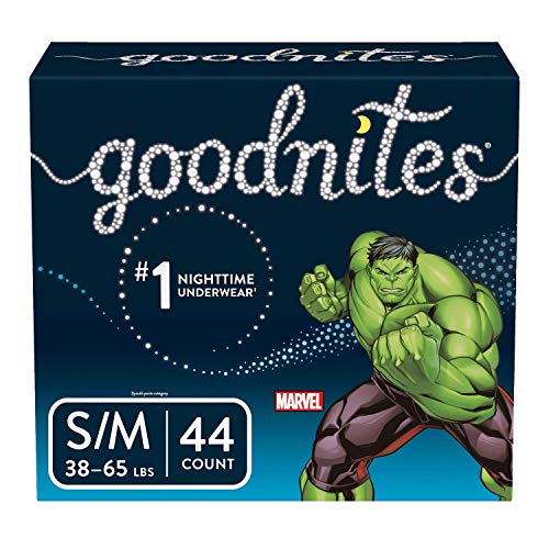 Product Cover Goodnites Bedwetting Underwear for Boys, S/M (38-65 lb.), 44 Ct, Giga Pack (Packaging May Vary)