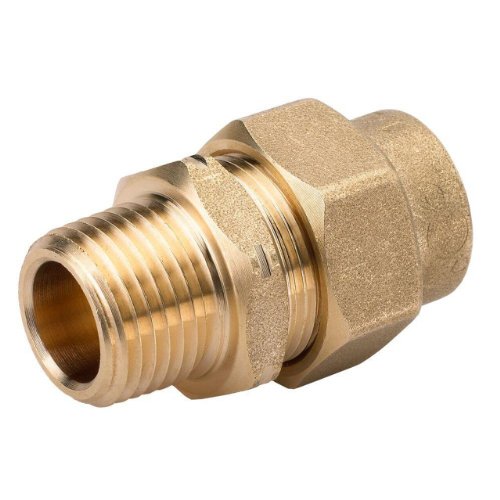 Product Cover HomeFlex 11-436-005 1/2-Inch Brass Corrugated Stainless Steel Tubing  x MIPT Male Adapter