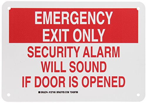 Product Cover Brady 127165 Fire Safety Sign, Legend 