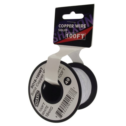 Product Cover Shaxon SO18-100WT Solid Copper Wire on Spool, 100-Feet, White