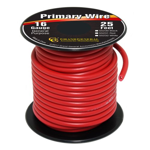 Product Cover Grand General 55231 Red 16-Gauge Primary Wire
