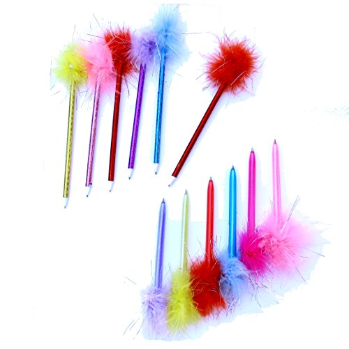 Product Cover Dazzling Toys Marabou Feather Pens - 1 Dozen, Assorted Colors