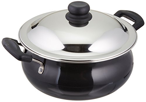 Product Cover Vinod Pearl Hard Anodised Handi with Stainless Steel Lid, 5 L, Black