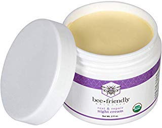 Product Cover Best Night Cream - 100% All Natural & 80% Organic Night Cream By BeeFriendly, Anti Wrinkle, Anti Aging, Deep Hydrating & Moisturizing Night Time Eye, Face, Neck & Decollete Cream for Men and Women