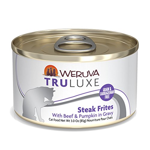Product Cover Weruva Truluxe Cat Food, Steak Frites With Beef & Pumpkin In Gravy, 3Oz Can (Pack Of 24)