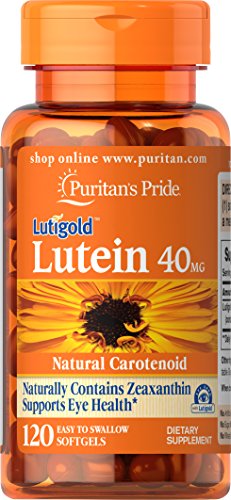 Product Cover Puritans Pride Lutein 40 Mg With Zeaxanthin Softgels, 120 Count