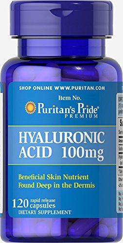 Product Cover Puritans Pride Hyaluronic Acid 100 Mg-120 Capsules, 120 Count