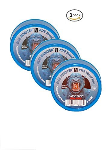Product Cover Milrose 70886 Blue Monster 3/4 Inch x 1429 Inch MDPE Blue Teflon Tape (3 Pack)