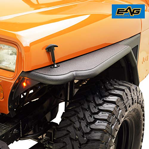 Product Cover EAG Front Tube 3 inch Fender Flare Rocker Guard Fit for 87-96 Jeep Wrangler YJ