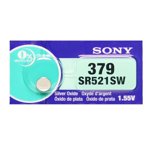 Product Cover Sony 379 (SR521SW) 1.55V Silver Oxide 0%Hg Mercury Free Watch Battery (1 Battery)
