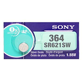 Product Cover Sony 364 (SR621SW) 1.55V Silver Oxide 0%Hg Mercury Free Watch Battery (3 Batteries)