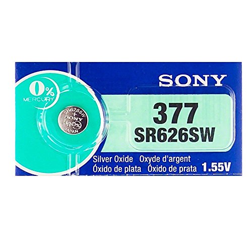 Product Cover Sony 377 (SR626SW) 1.55V Silver Oxide 0%Hg Mercury Free Watch Battery (2 Batteries)