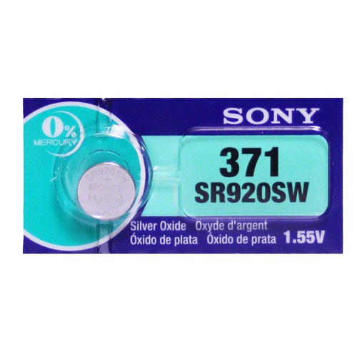 Product Cover Sony 371 (SR920SW) 1.55V Silver Oxide 0%Hg Mercury Free Watch Battery (2 Batteries)