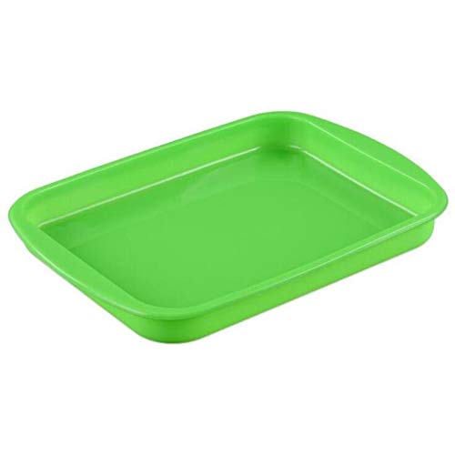 Product Cover Allforhome 9 Inches Rectangle Cake Baking Mold Tray Nonstick Flexible Silicone Bakeware Pizza Mould Cake Pans Soap DIY Mold Candy Bread Loaf Toast Mold Multifunction