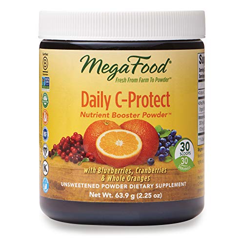 Product Cover MegaFood, Daily C-Protect Booster Powder, Supports Natural Immune Defenses, Drink Mix Supplement, Gluten Free, Vegan, 2.25 oz (30 Servings) (FFP)