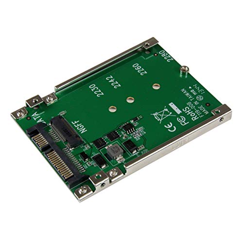 Product Cover StarTech.com M.2 SSD to 2.5in SATA Adapter - M.2 NGFF to SATA Converter - 7mm - Open-Frame Bracket - M2 Hard Drive Adapter (SAT32M225)