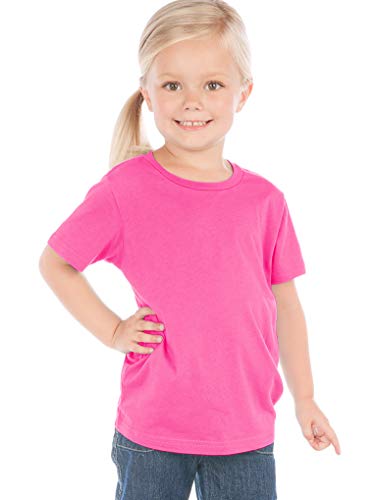Product Cover Kavio! Toddlers Crew Neck Short Sleeve Tee Jersey (Same TJC0440) Hot Pink 2T