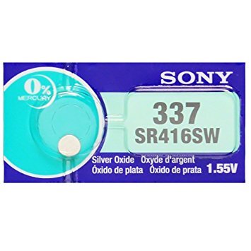Product Cover Sony 337 (SR416SW) 1.55V Silver Oxide 0%Hg Mercury Free Watch Battery (10 Batteries)