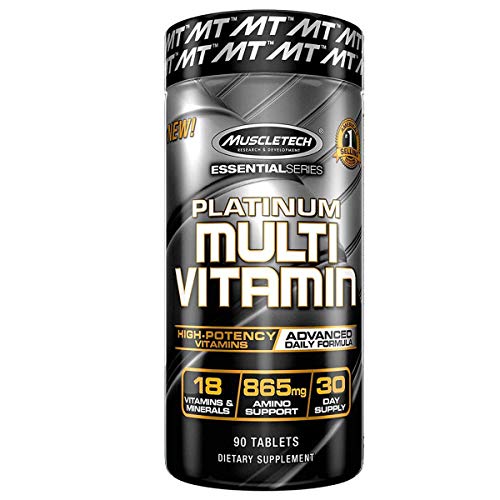 Product Cover MuscleTech Advanced Daily Multivitamin for Men & Women, Includes Amino Acids, 18 Vitamins & Minerals (100% Daily Vitamins A, C, D, E, B6 & B12), 90 Count