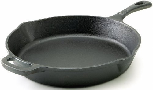 Product Cover T-fal E83407 Pre-Seasoned Nonstick Durable Cast Iron Skillet / Fry pan Cookware, 12-Inch, Black - 2100082838