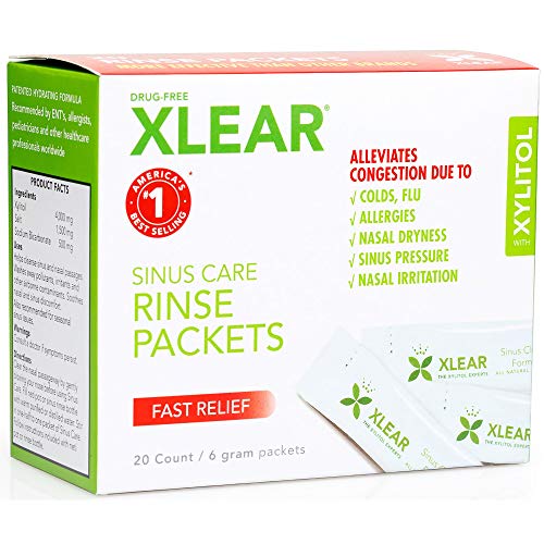 Product Cover Xlear Natural Neti Pot Sinus Rinse Refill Packets, 20 Packets (2 Pack)
