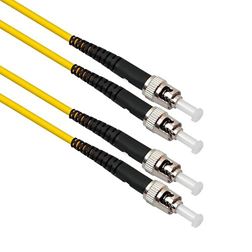 Product Cover ST to ST Fiber Patch Cable Single Mode Duplex - 3m (9ft) - 9/125 OS1 - Beyondtech PureOptics Series