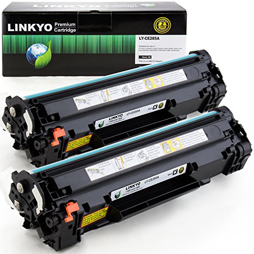 Product Cover LINKYO Compatible Toner Cartridge Replacement for HP 85A CE285A (Black, 2-Pack)