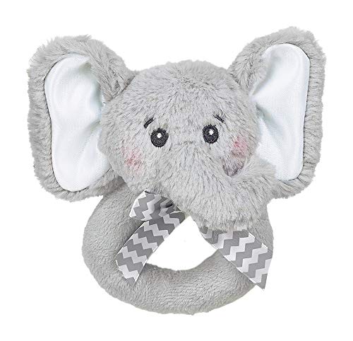 Product Cover Bearington Baby Lil' Spout Elephant Plush Ring Rattle 5.5