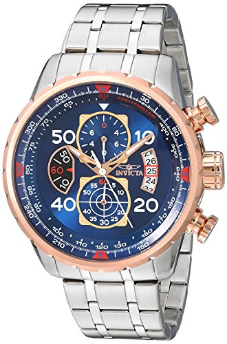 Product Cover Invicta Men's 17203 AVIATOR Stainless Steel and 18k Rose Gold Ion-Plated Watch