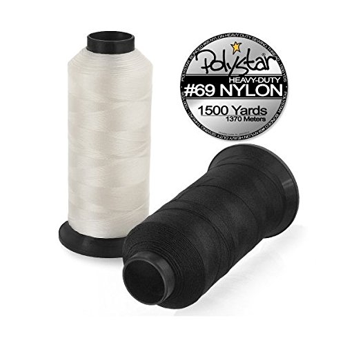 Product Cover Polystar Heavy-Duty #69 Bonded Nylon Sewing Thread - 1500 Yard Spool - White