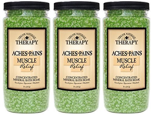 Product Cover Village Naturals Therapy Aches & Pains Muscle Relief Mineral Bath Soak 20 Oz (3-pack)
