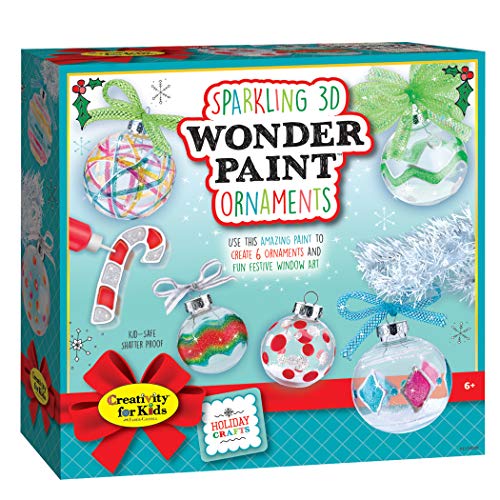 Product Cover Creativity For Kids Sparkling 3D Wonder Paint Kit - Make Your Own Holiday Ornaments - Ornaments For Kids