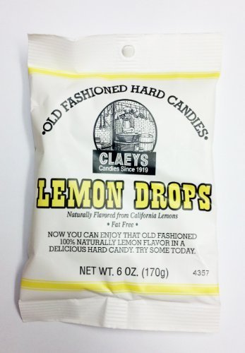 Product Cover Claeys Fat Free Old Fashioned Hard Candies, 6 oz (Pack of 2) (Lemon Drops)