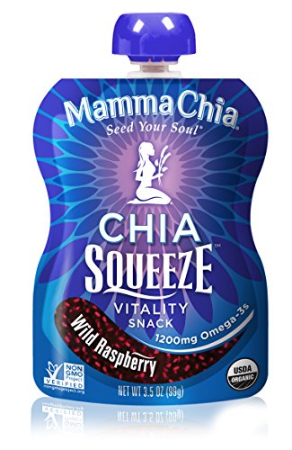 Product Cover Mamma Chia Squeeze Organic Vitality Snack, Wild Raspberry,  8 Count, 3.5oz