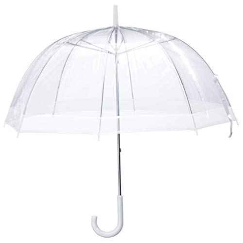 Product Cover Miles Kimball Clear Dome Umbrella, Durable Wind-Resistant Umbrella with Sturdy Bubble Design, Dome Canopy 29