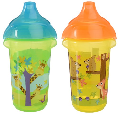 Product Cover Munchkin Click Lock Sippy Cup, 9 Ounce, 2 Count (Giraffe/Forest)