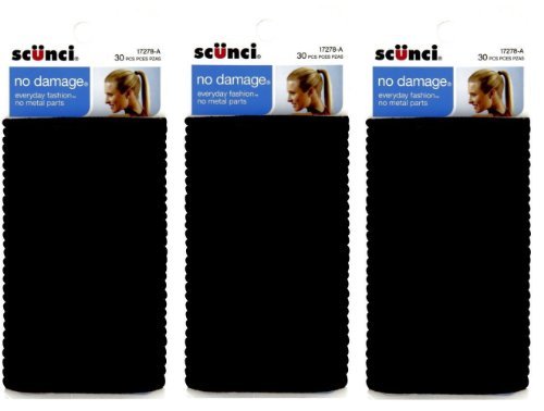 Product Cover Scunci Effortless Beauty Large No-damage Elastics, 4 MM (90 pieces)