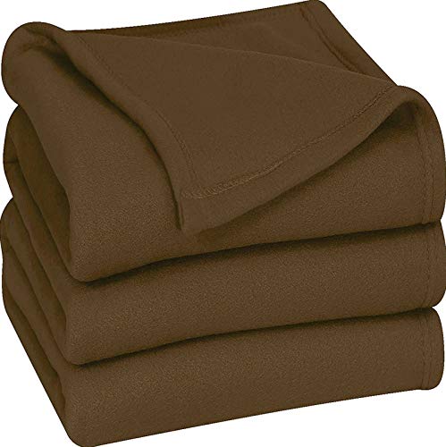 Product Cover Utopia Bedding Fleece Blanket Twin Size Chocolate Soft Warm Bed Blanket Plush Blanket Microfiber