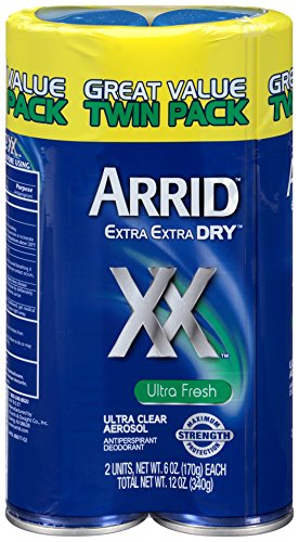 Product Cover Arrid XX Ultra Clear Aerosol Antiperspirant Deodorant, Ultra Fresh, 6 Oz, Twin Pack